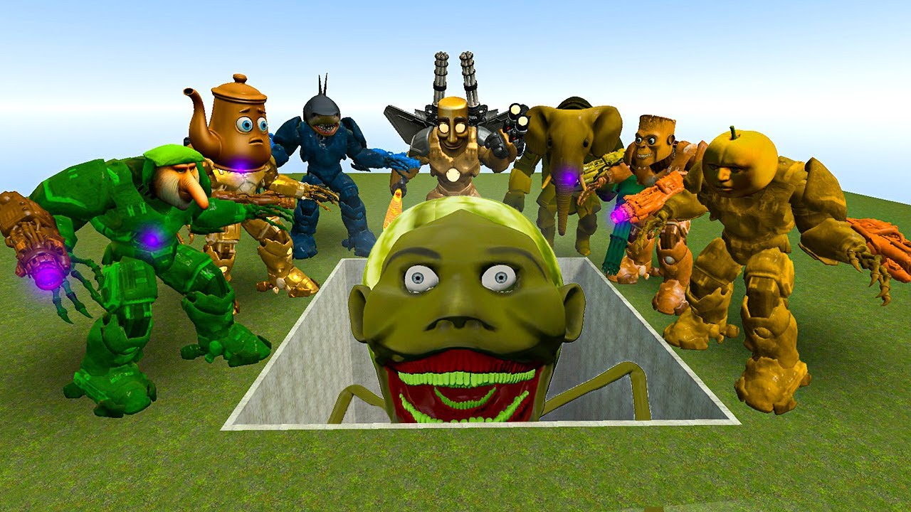ALL NEW MECHA TITAN ITALIAN AI BRAINROT MEMES VS THE GIANT PIT WITH LIN GANG MELONTAPES!-Garry's Mod