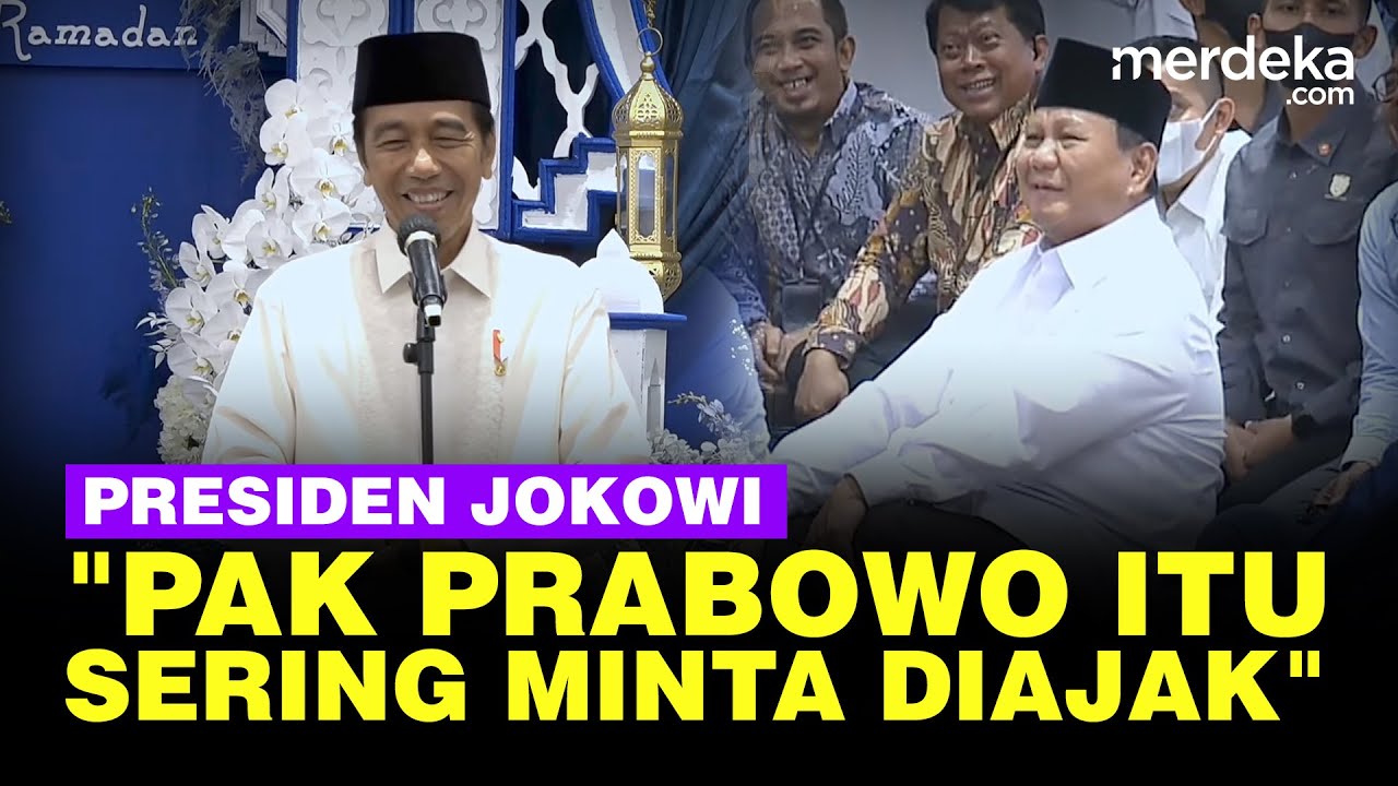 Jokowi Bikin Ngakak Goda Prabowo Elektabilitasnya Naik, Sebut Sering Minta Diajak
