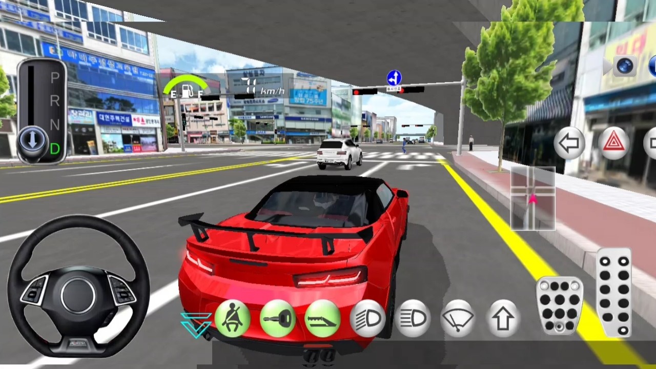 New Red Chevrolet Camaro Car Driving in City - 3D Driving Class Android Gameplay