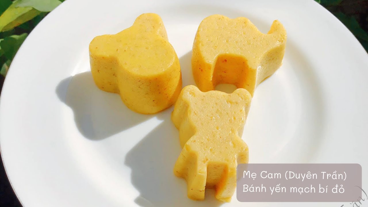 BÁNH YẾN MẠCH BÍ ĐỎ CHO BÉ ĂN DẶM TỪ 6 THÁNG