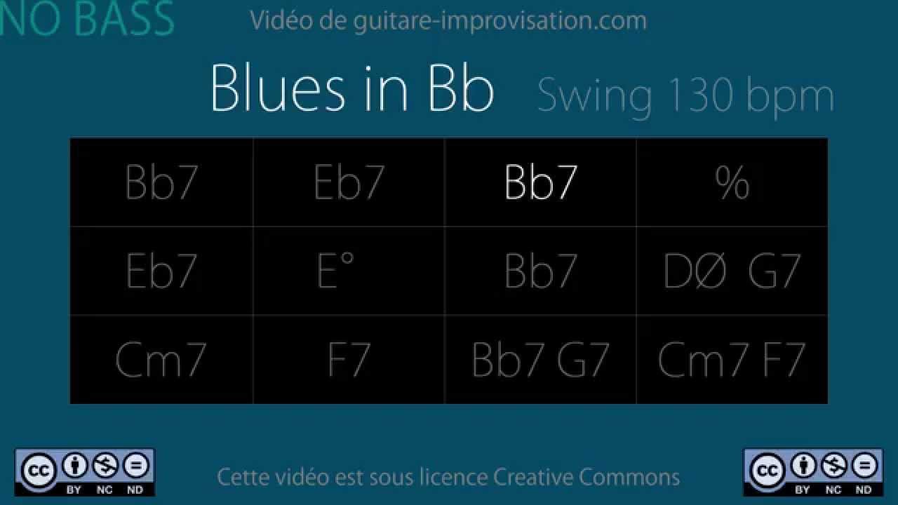 Blues in Bb (130 bpm) NO BASS : Backing Track