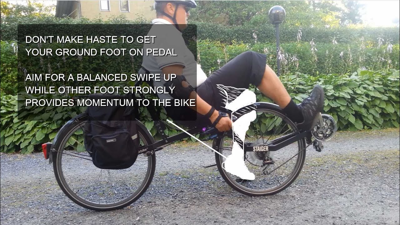 How to ride a recumbent bike for the first time - Liikkeellelähtö nojapyörällä