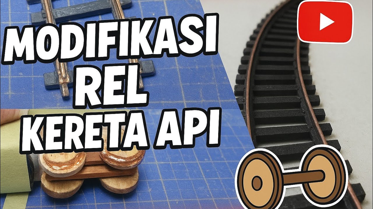 Cara Membuat Rel Kereta Api Listrik Sederhana | DIY Miniatur
