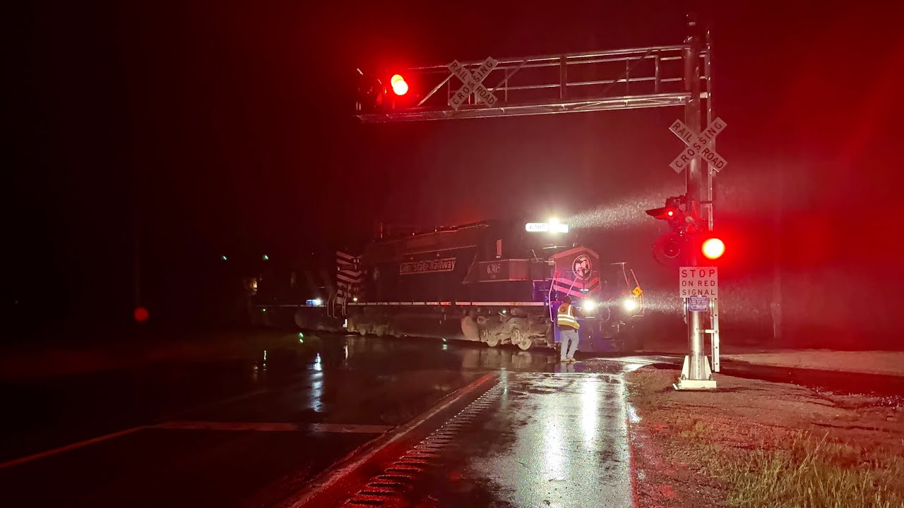The First Train in Years on the LSRC's Rebuilt Alabaster Branch