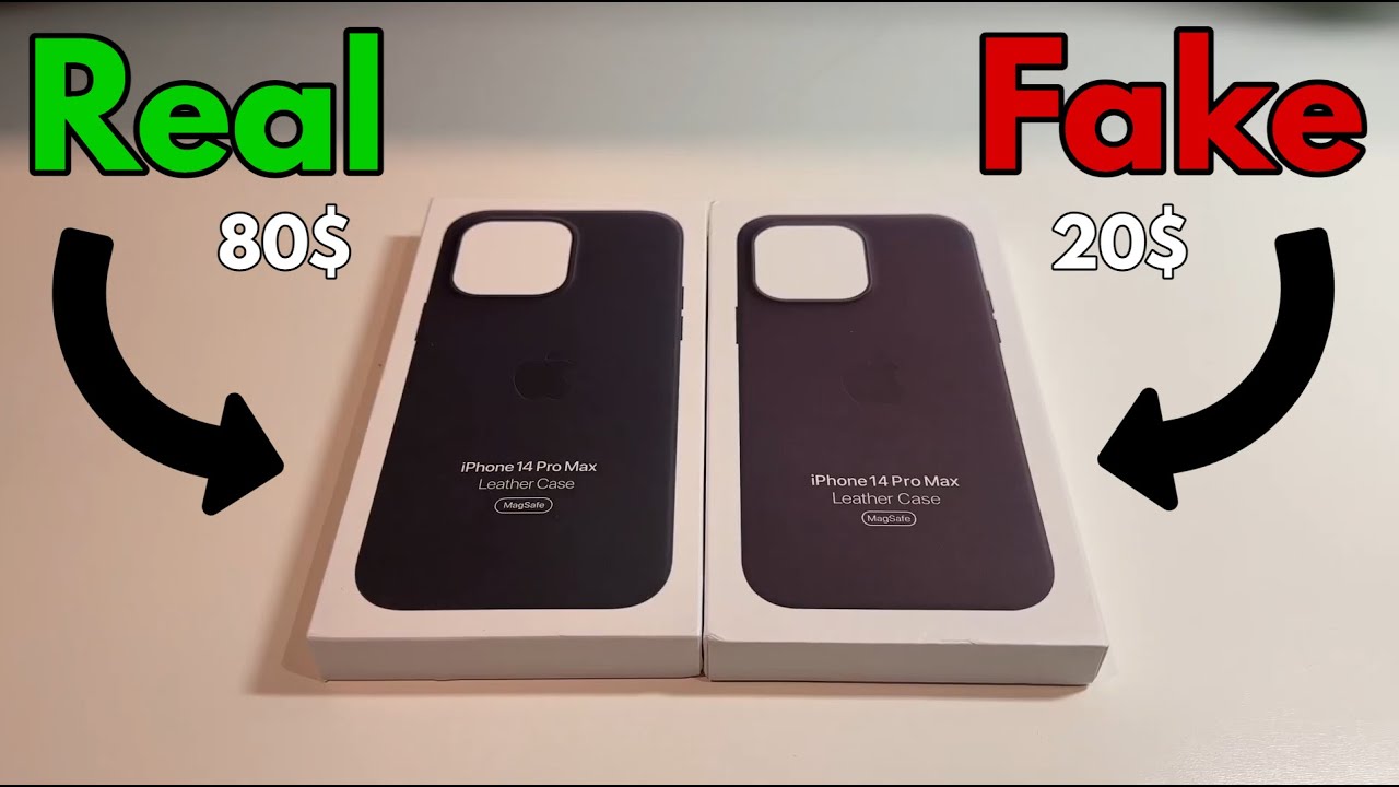 Поддельный или настоящий кожаный чехол для iPhone 14 Pro Max — Полночь