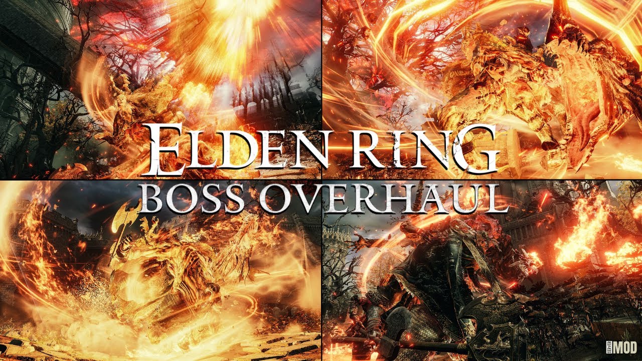 Flame Grafted Godrick Boss Overhaul Mod Showcase | Elden Ring Overhauled Bosses Mod