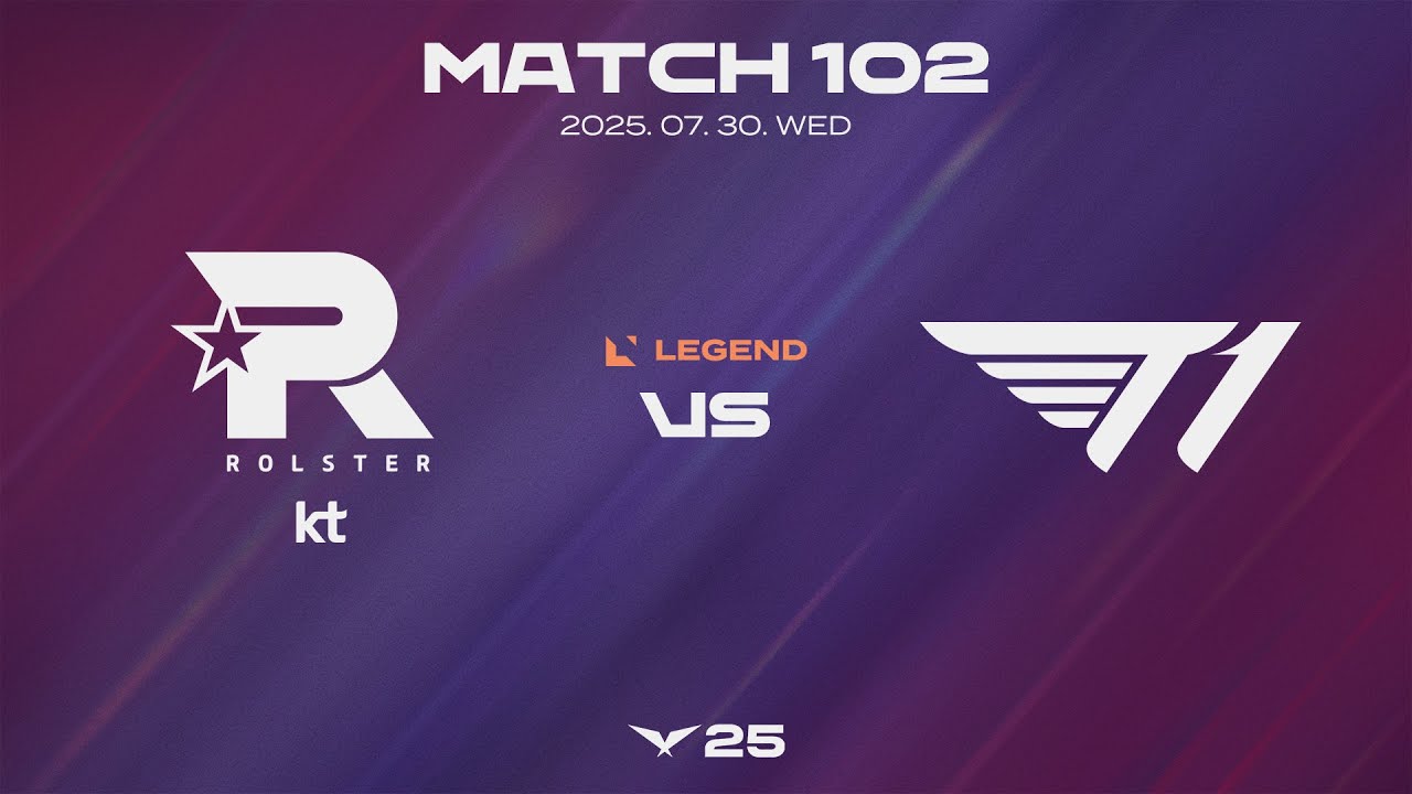 KT vs T1 | 매치 102 하이라이트 | 07.30 | 2025 LCK