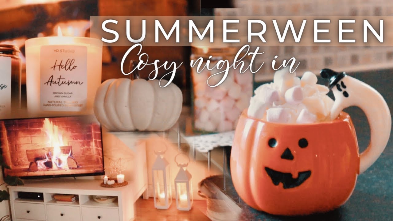 Summerween  🎃 Fall decor 2021 Cozy Summer Autumn night in routine Halloween Fall day in my life