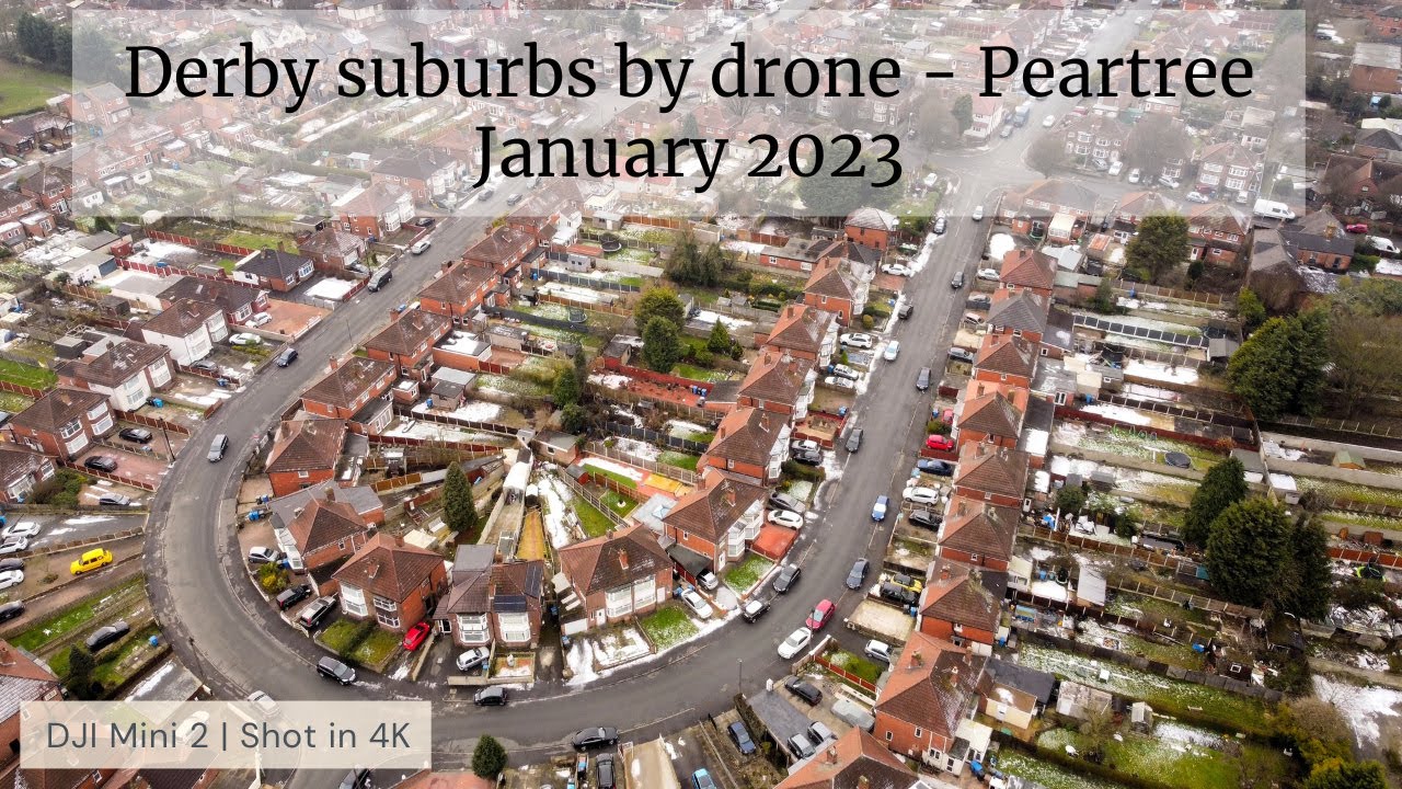 Pear tree, Derby. Part of the Derby suburbs by drone series. Best viewed on a Smart TV | 4K