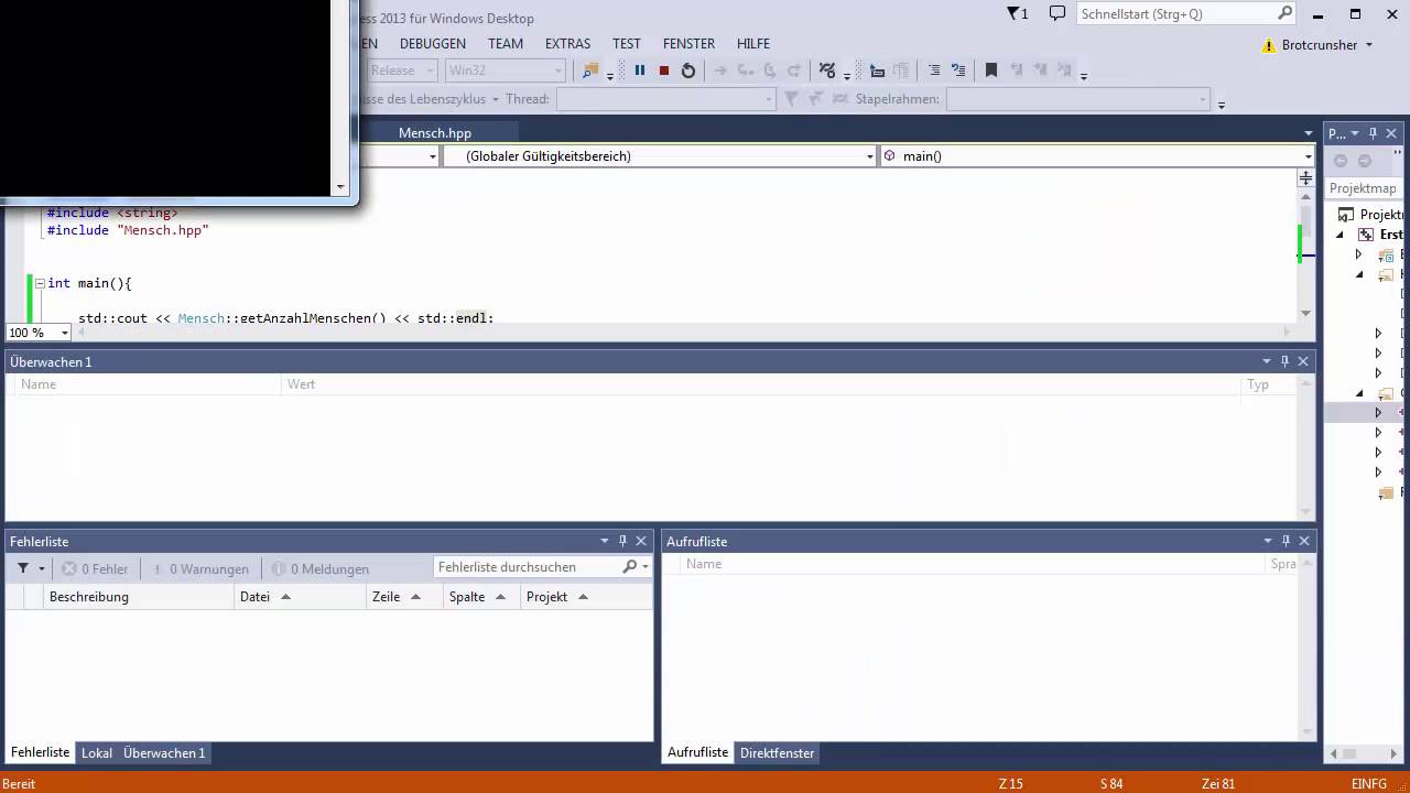 C++ Tutorial [072] - sizeof bei Klassen GERMAN