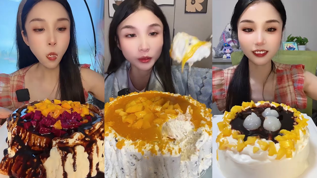 ASMR MUKBANG - MUKBANG SOUND - WHOLE CREAMY CAKE