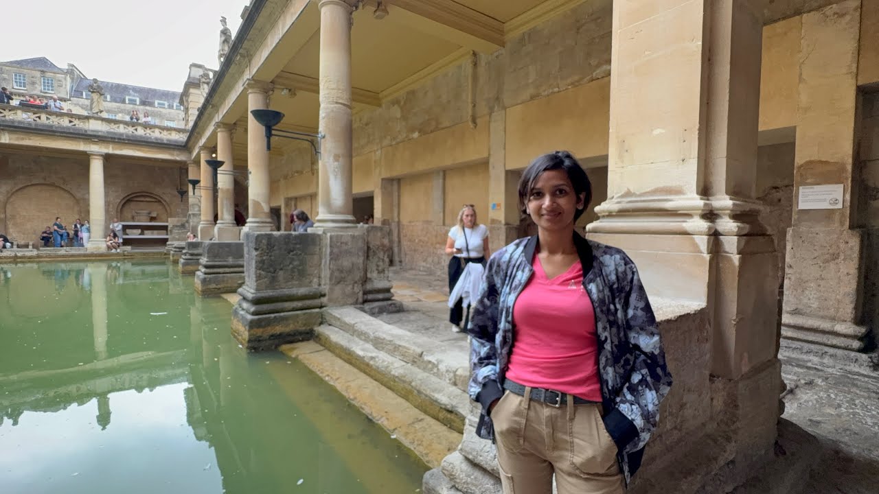 THE ANCIENT ROMAN BATHS IN SOMERSET ENGLAND 🏴󠁧󠁢󠁥󠁮󠁧󠁿 #ancient #history #uk #vlog #fyp 