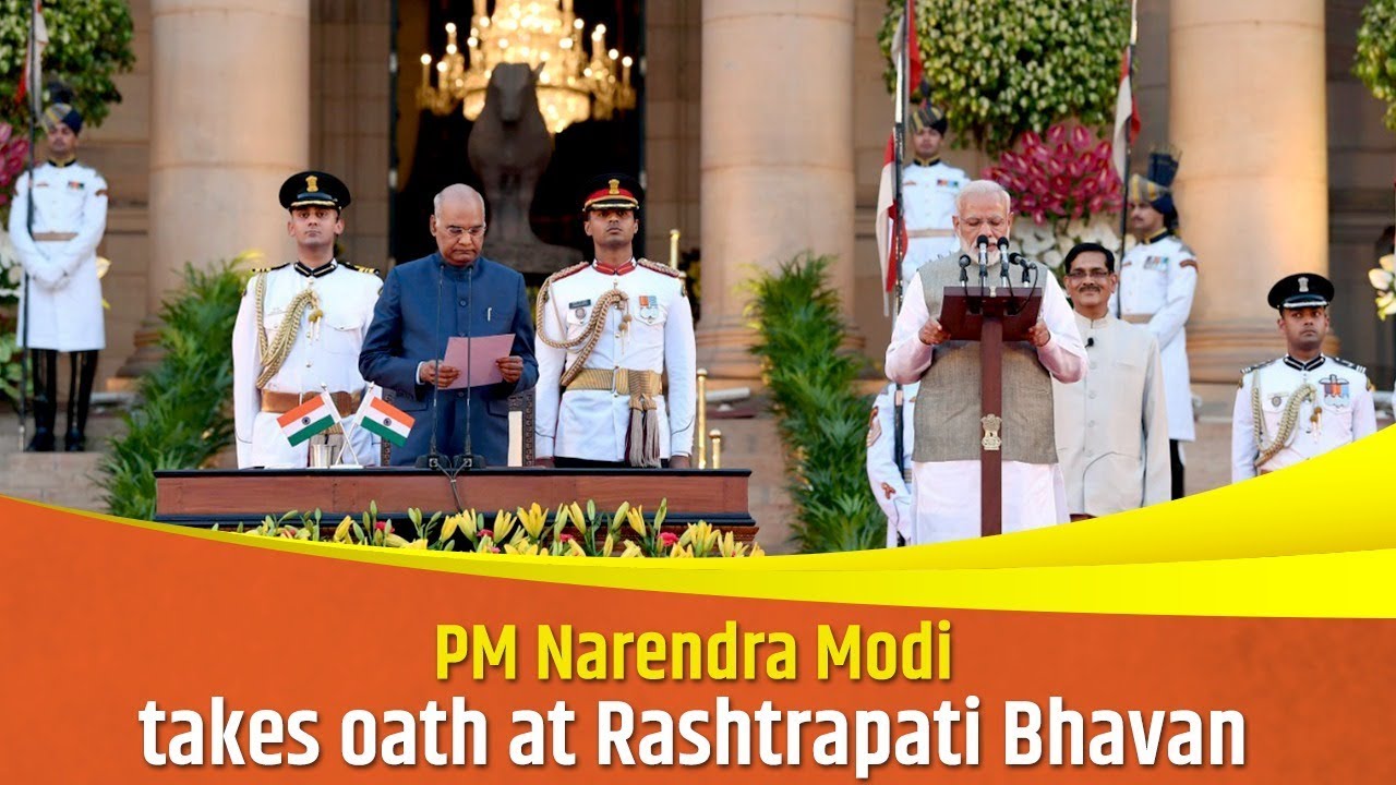 PM Modi takes oath for the second term of Prime Minister at Rashtrapati Bhavan