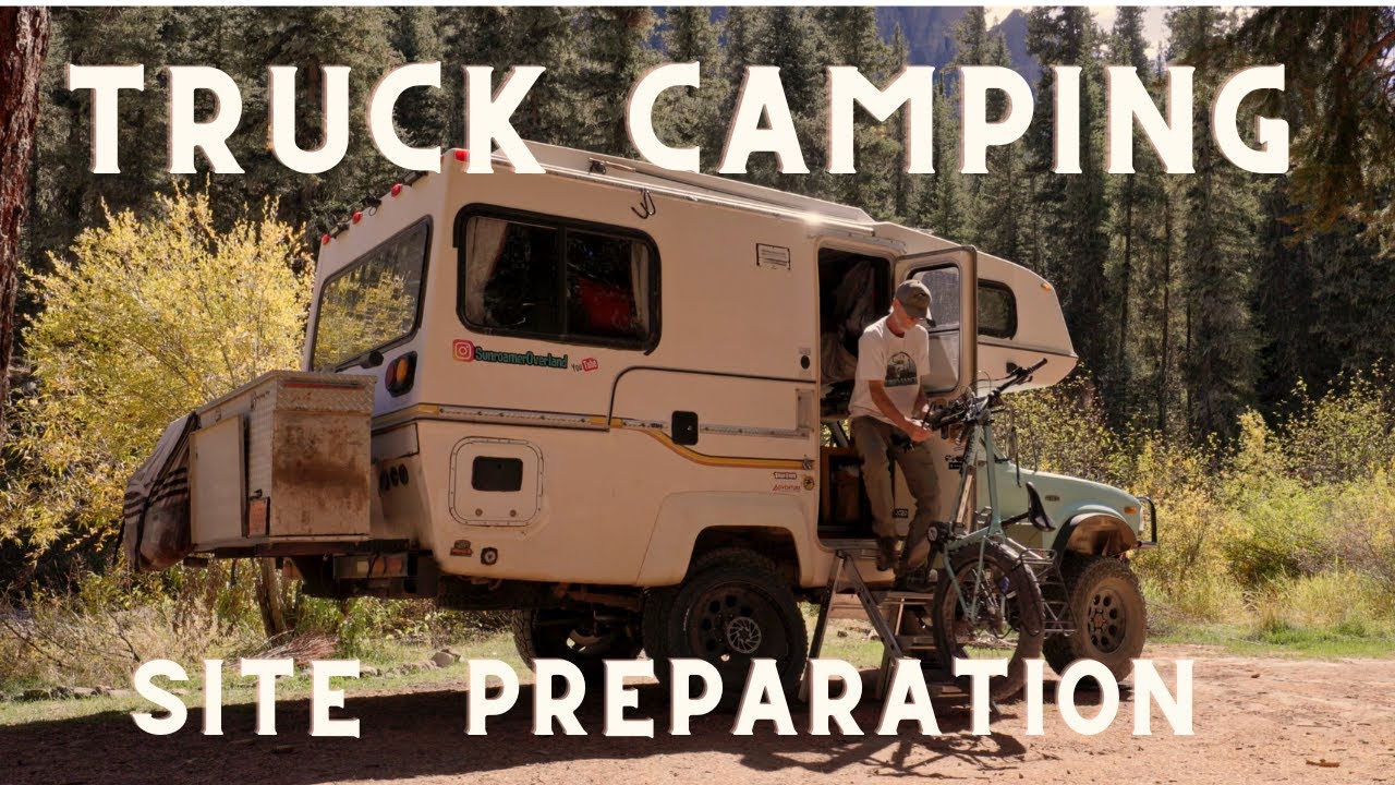 Truck Camping along stream in Colorado