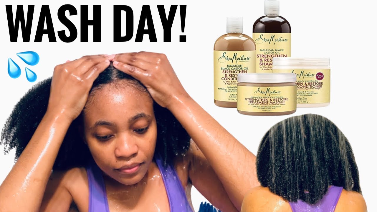 Wash day | SHEA MOISTURE | strengthen & restore | IMMEDIATELY YES!