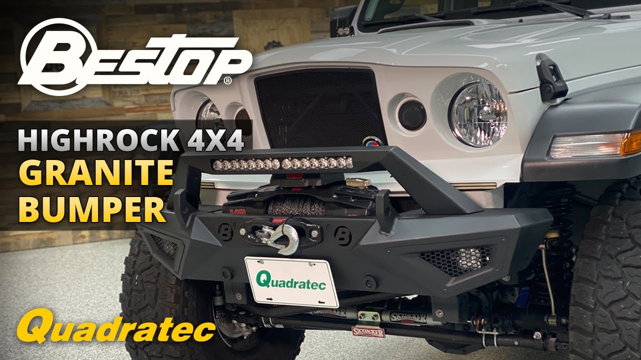 Bestop HighRock 4x4 Granite Series Front Bumper for Wrangler JL & Gladiator JT