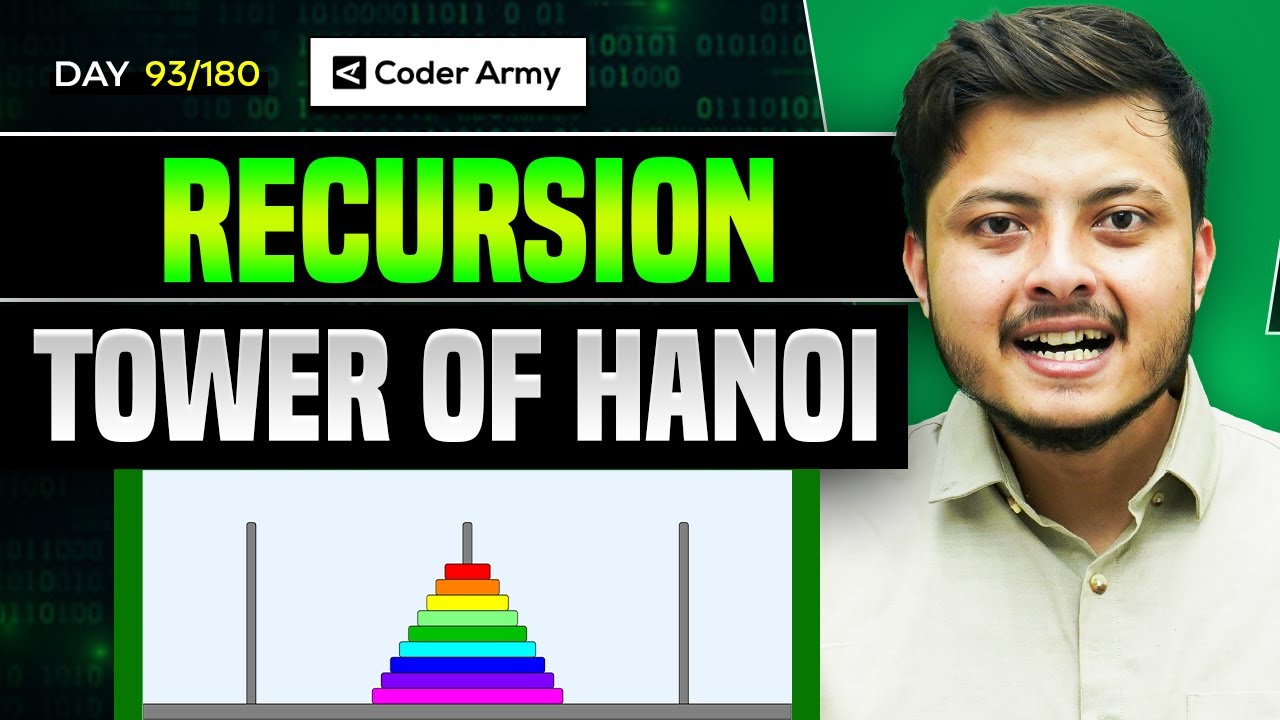 Lecture 66: Tower of Hanoi || Code part and Dry Run