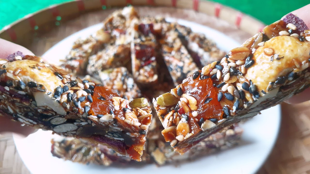 Cách Làm Kẹo Hạt Dinh Dưỡng Giòn Ngon Ít Ngọt/Phuong Hai VN/Nutritional candy oat