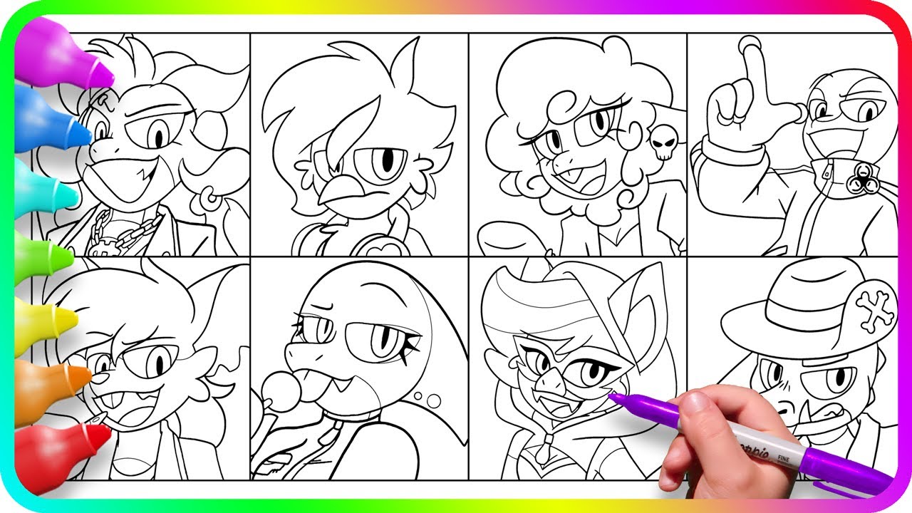 Coloring Pages NIGHTMARE CRITTERS - Cardboard / Satisfying Coloring Poppy Playtime Chapter 4