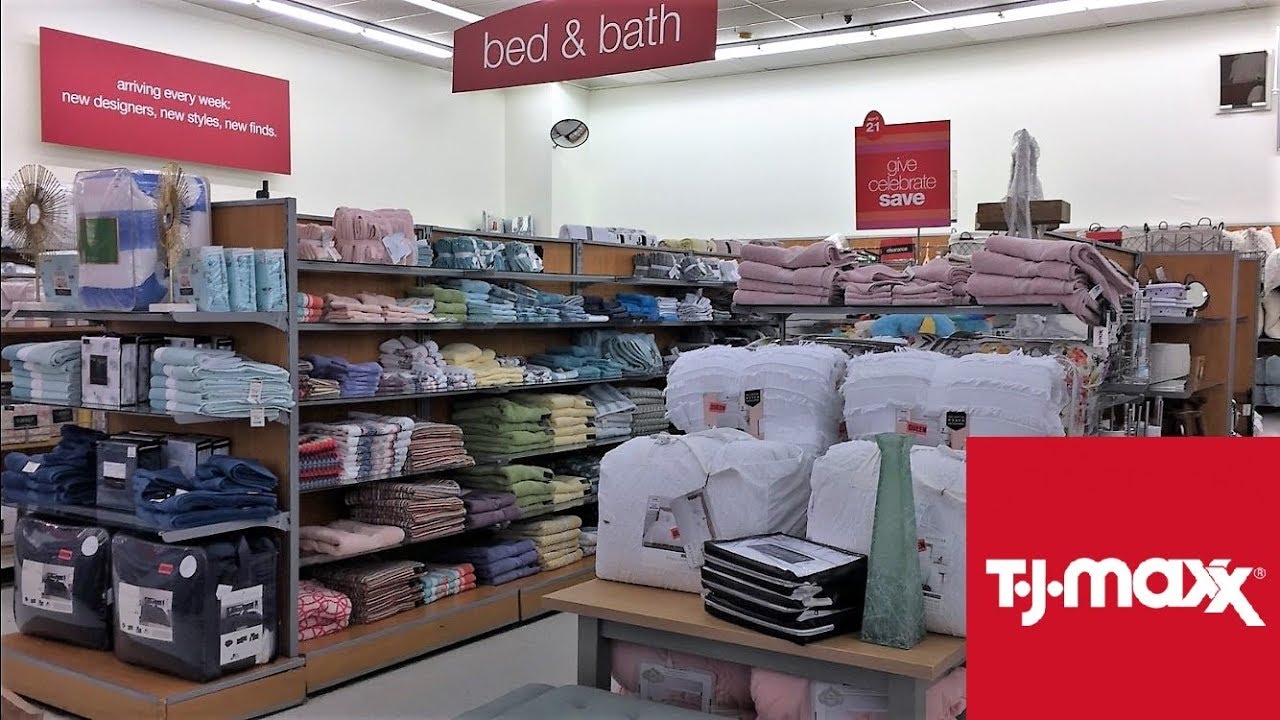 TJ MAXX BED AND BATH HOME DECOR BEDDING BATHROOM SHOP WITH ME SHOPPING STORE WALK THROUGH 4K