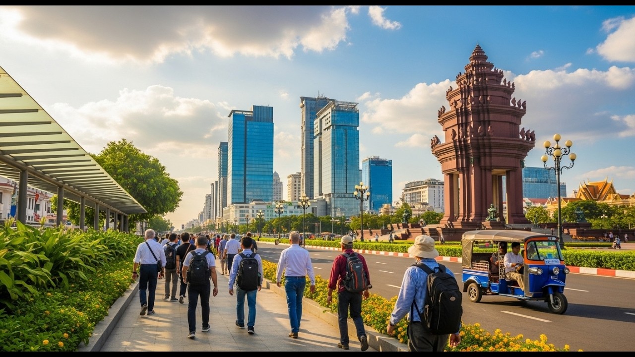 Slow Walk Through Phnom Penh | Peaceful Cambodia City Tour
