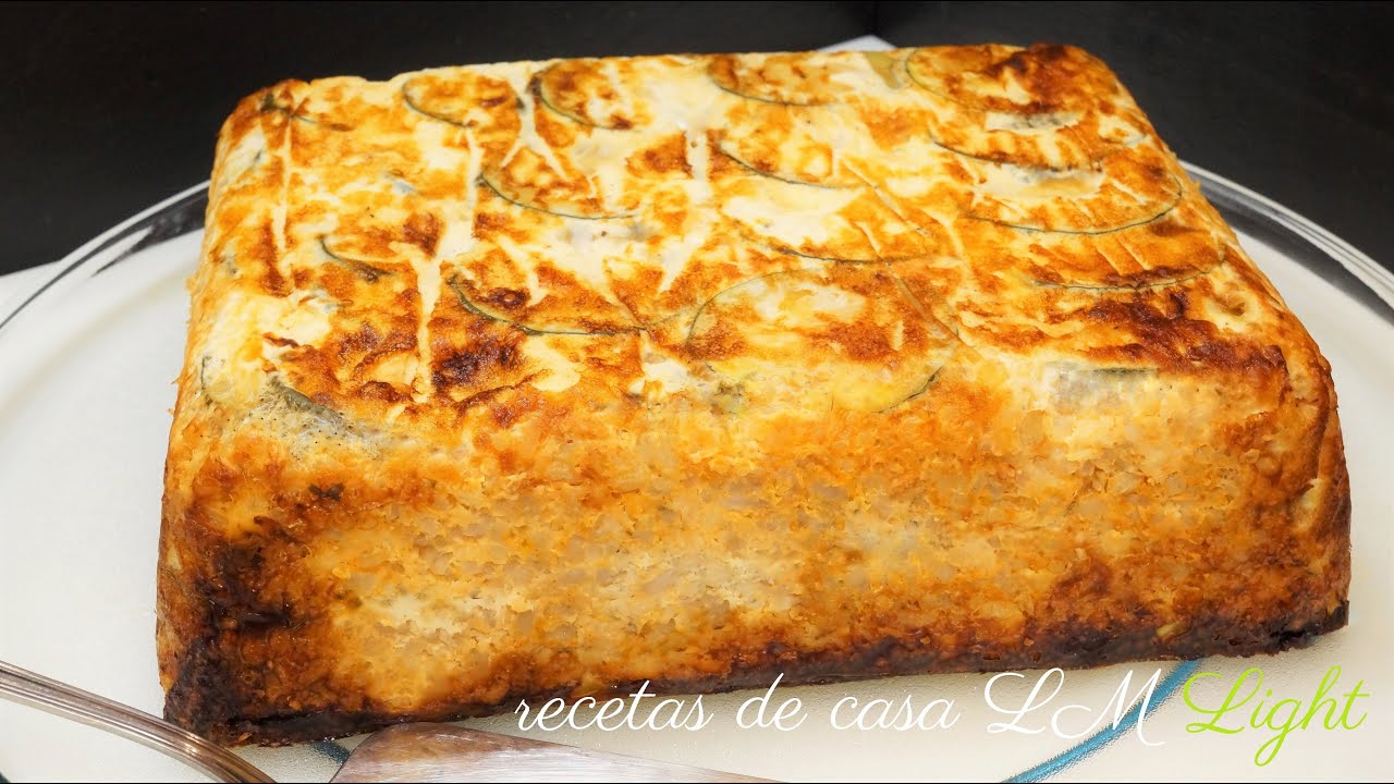PASTEL SALADO LIGHT DE CALABACIN RECETA FÁCIL Y RÁPIDA