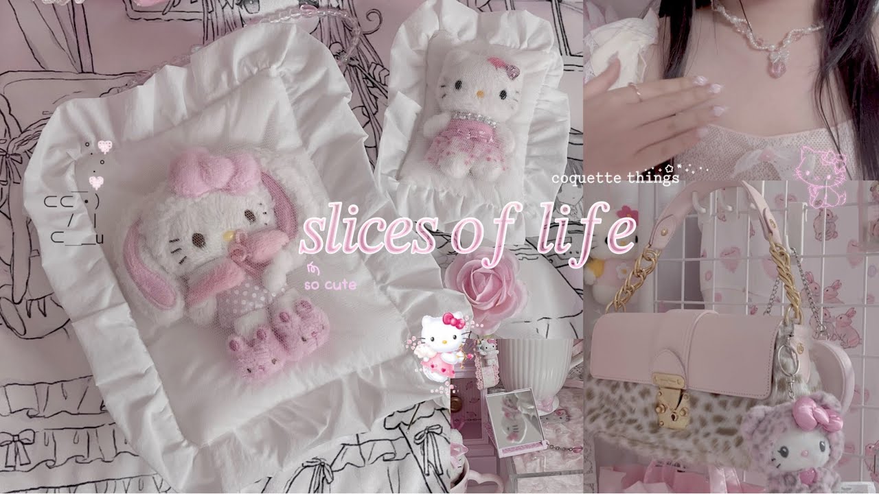 vlog. 분홍색 일상 🎀 좋아하는 것을 수집하고 기록해요⑅┈⋆𐙚 ྀི 갸루 고전문구 산리오 오타쿠 다이어리