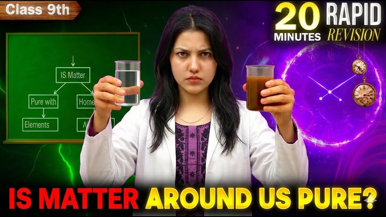 Class 9 Chemistry Chapter 2 | Is Matter Around Us Pure? | Important Questions | One Shot 2025