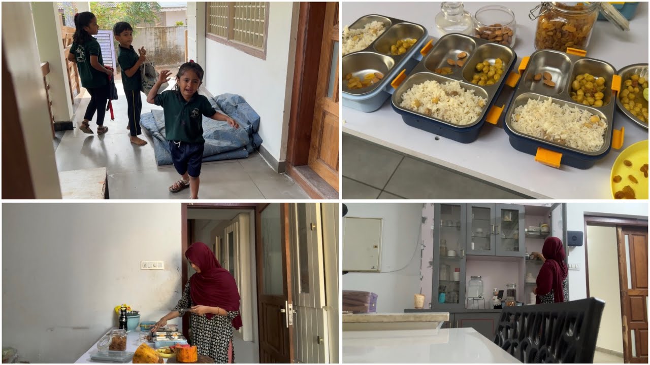 😪🏠🧕ഇത്രയും ദിവസം എവടെ ആയിരുന്നു/busy morning /lunchbox preparation for 5 kids/silutalks