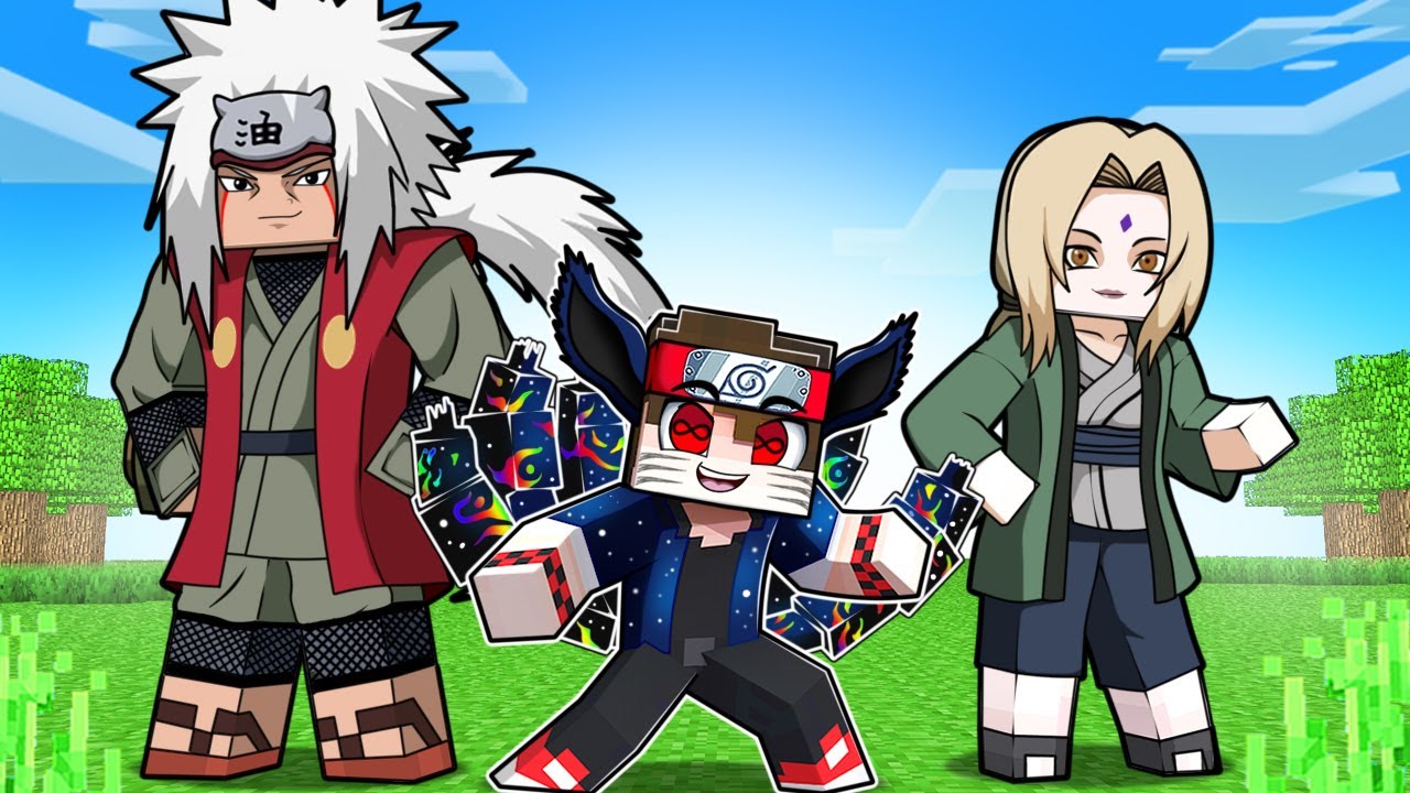 O FILHO do JIRAIYA e TSUNADE tem a KURAMA do INFINITO no Naruto Minecraft !