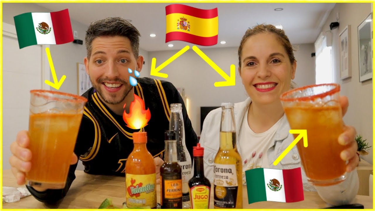 ESPAÑOLES PRUEBAN MICHELADAS MEXICANAS POR PRIMERA VEZ | PROBANDO BEBIDA CALLEJERA MEXICANA