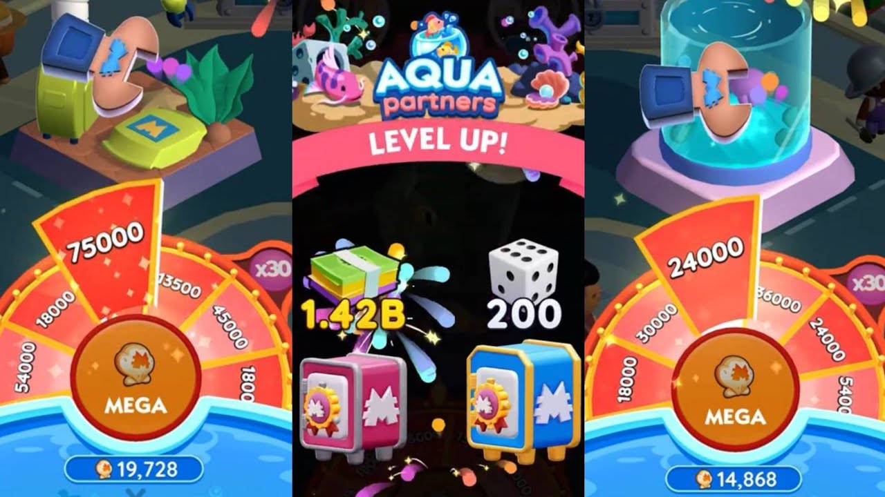 Monopoly Go | AQUA PARTNERS WITH SUBSCRIBERS | RIP 50K 🎲 x1000 #gameplay  @monopolygo #partnerevent