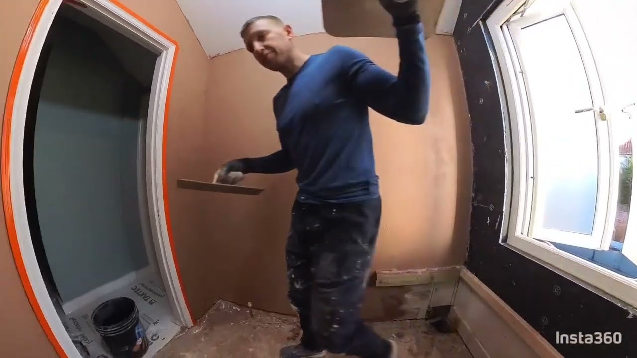 How to apply top coat plaster: in real time.