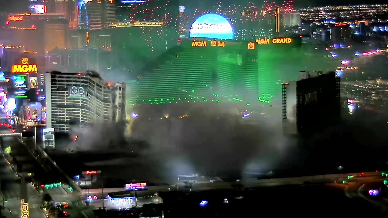 Tropicana hotel implosion in Las Vegas