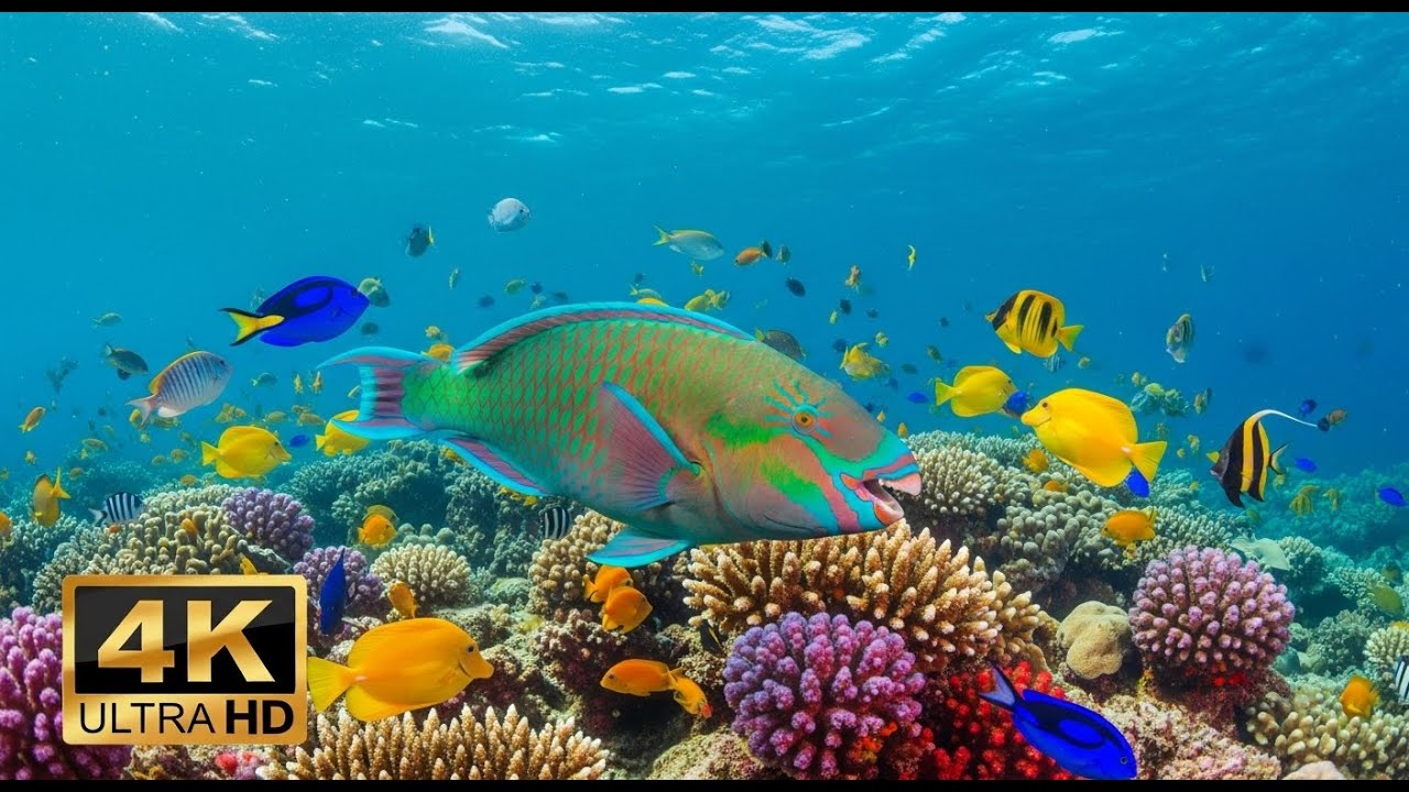 🐢 Ocean Life in 4K – Serene Aquarium View for Meditation, Yoga, and Sleep