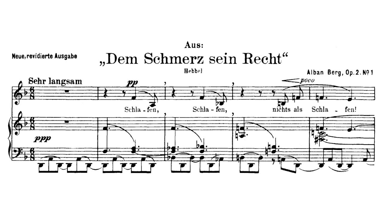 Alban Berg - 4 Lieder (1910)