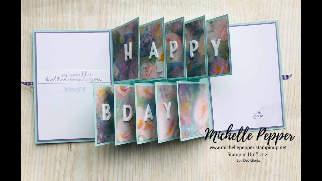 Accordion Fun Fold Card with a WOW Inner