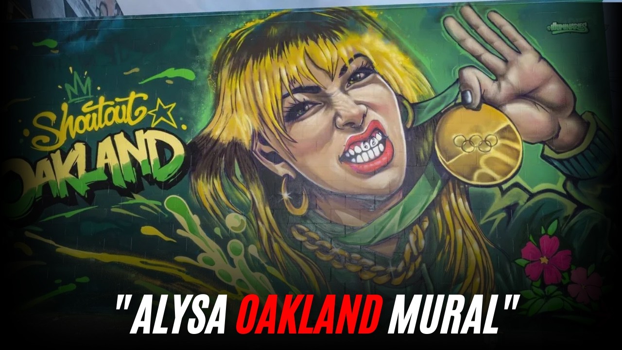 Oakland Painted an Insanely Gigantic Picture of Alysa Liu on The Wall To Celebrate and Honour Her