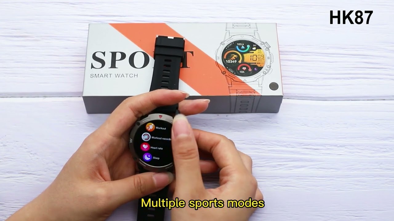 HK87 AMOLED Smartwatch for Men Sports Watch BT Call 1.43 Inch Screen life Waterproof HK87 Sports