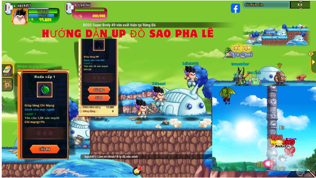 ngọc rồng awaken - hướng dẫn cách up 100% ra đồ sao pha lê vip