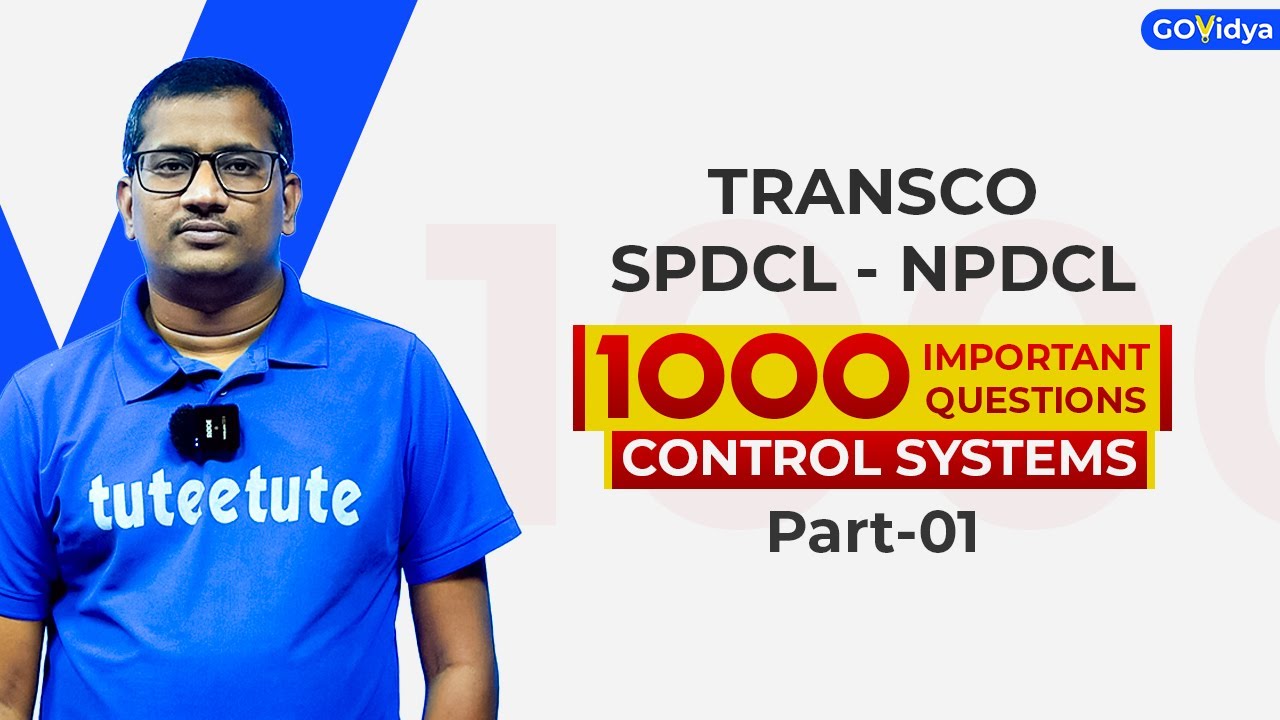 TRANSCO | 1000 Important Questions | Control Systems Part_01 | EEE & ECE #transco #tgtransco