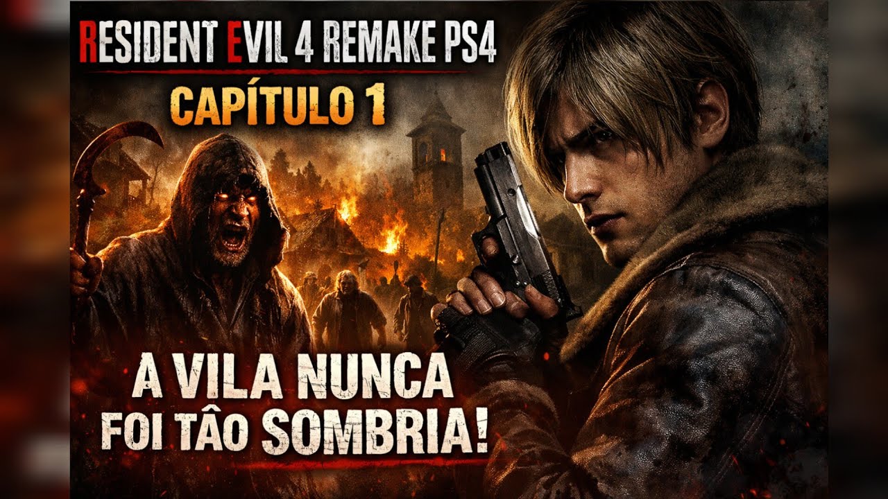 RESIDENT EVIL 4 REMAKE PS4 – CAPÍTULO 1 COMPLETO | INÍCIO TENSO NA VILA!