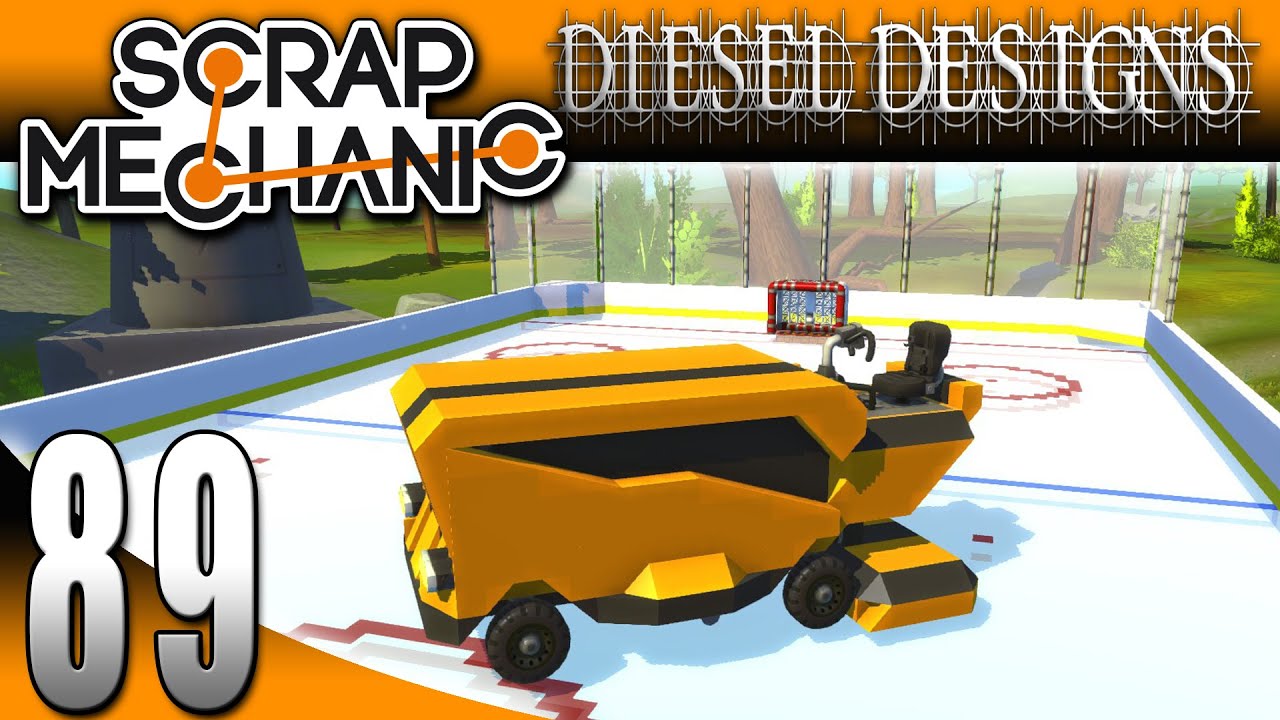 Scrap Mechanic Gameplay :EP89: Zamboni and Hockey Rink! (Let's Play 1080p)