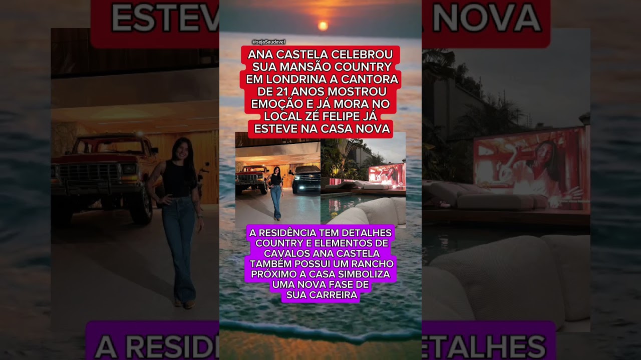 ANA CASTELA MOSTRA EMO&Ccedil;&Atilde;O COM SUA MANS&Atilde;O COUNTRY NO PARAN&Aacute; E RECEBE Z&Eacute; FELIPE NA CASA NOVA..