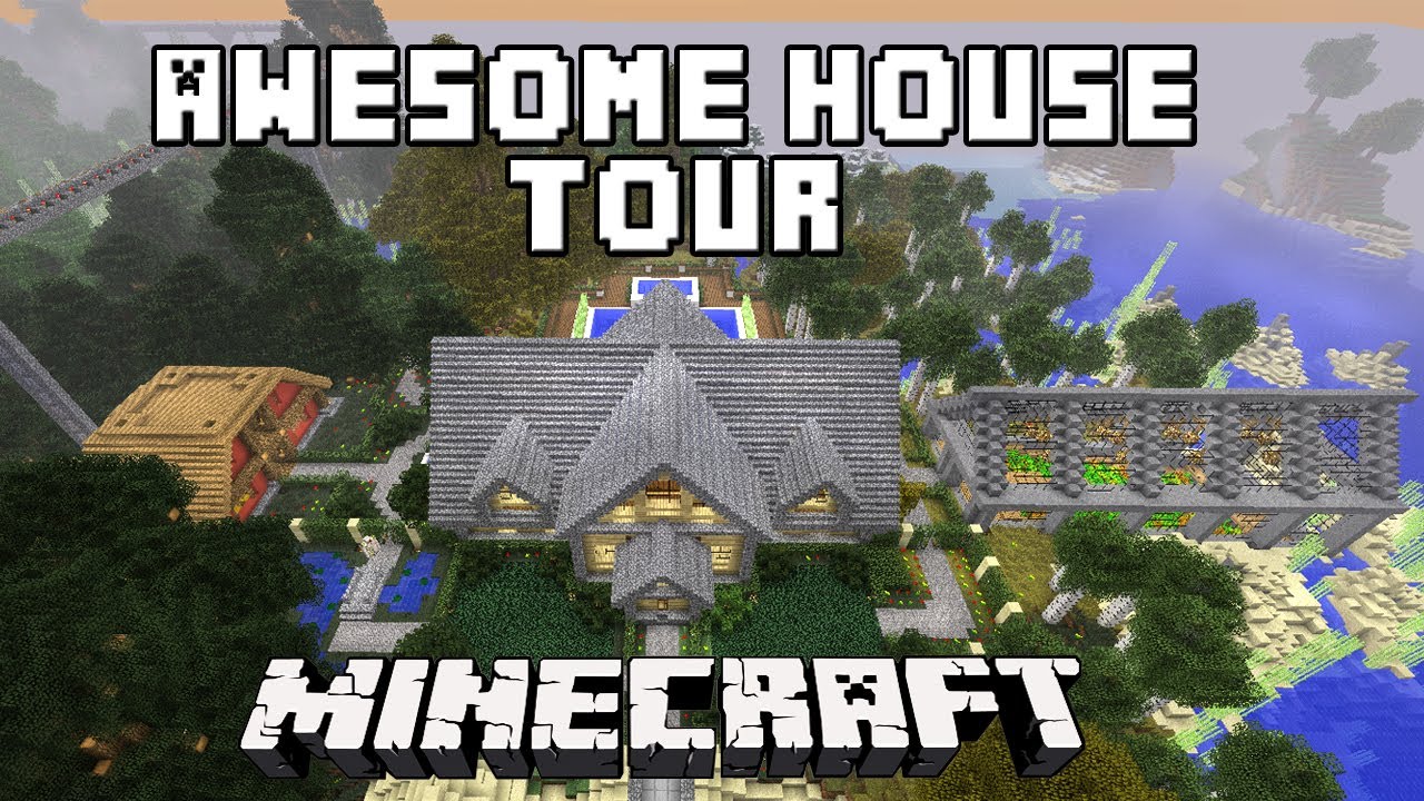 Minecraft:  Awesome Survival House Tour  ( ScarlandHouse Project Part 35)