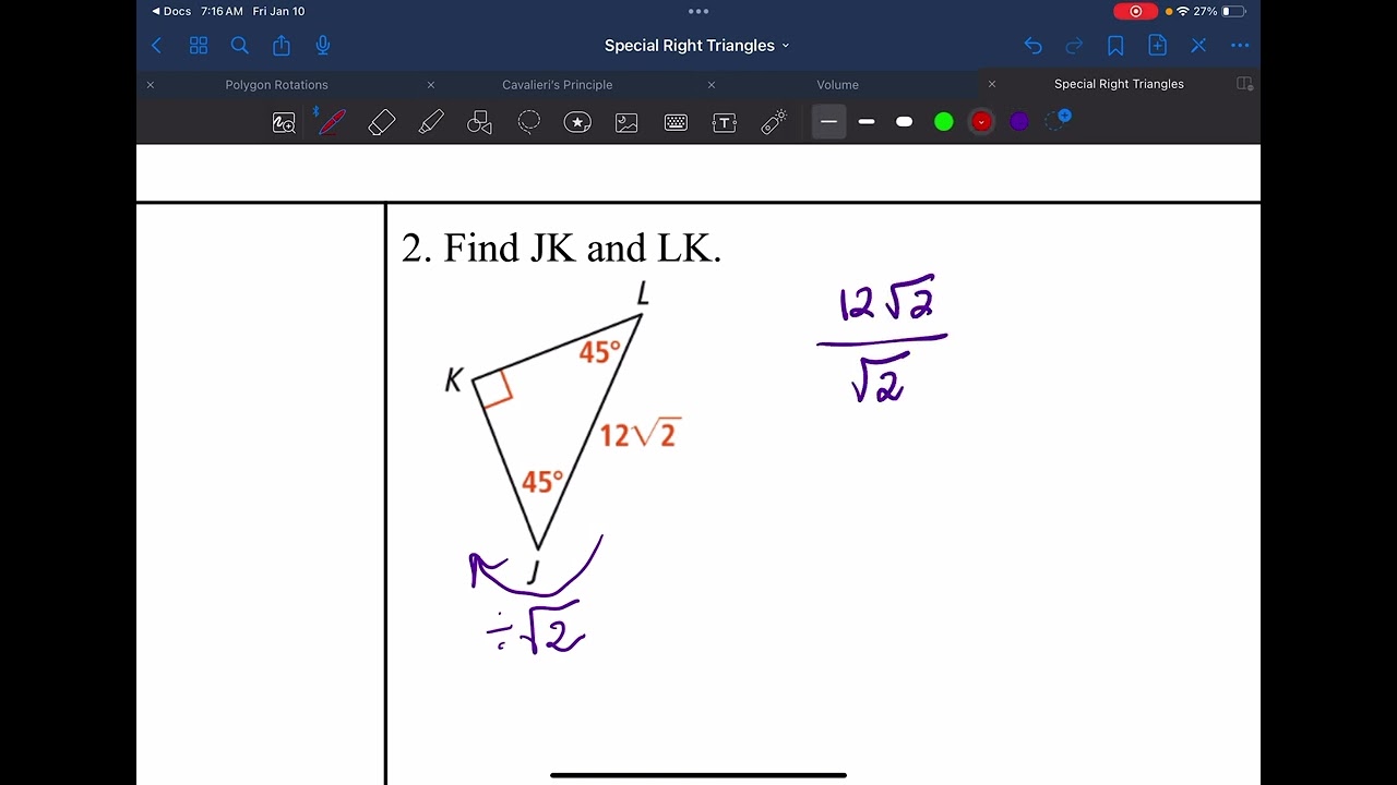 Special Right Triangles