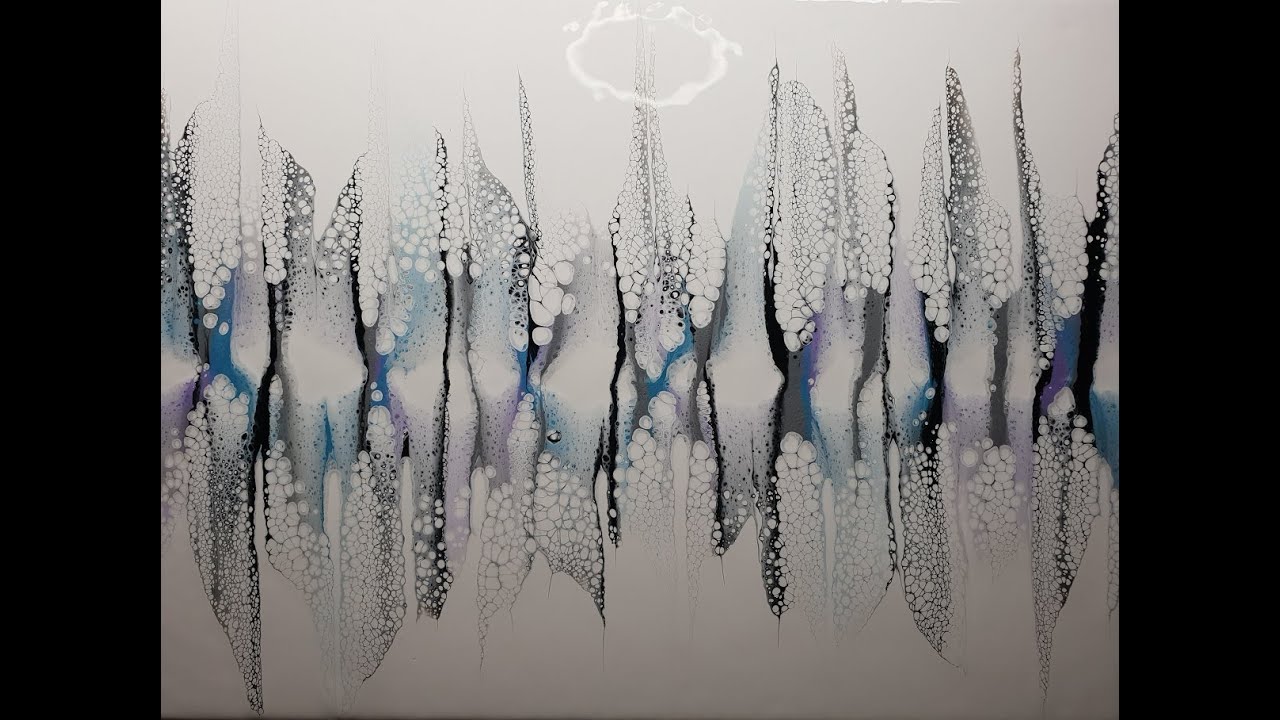 #191 - ghost swipe using mica powders in violet and cyan