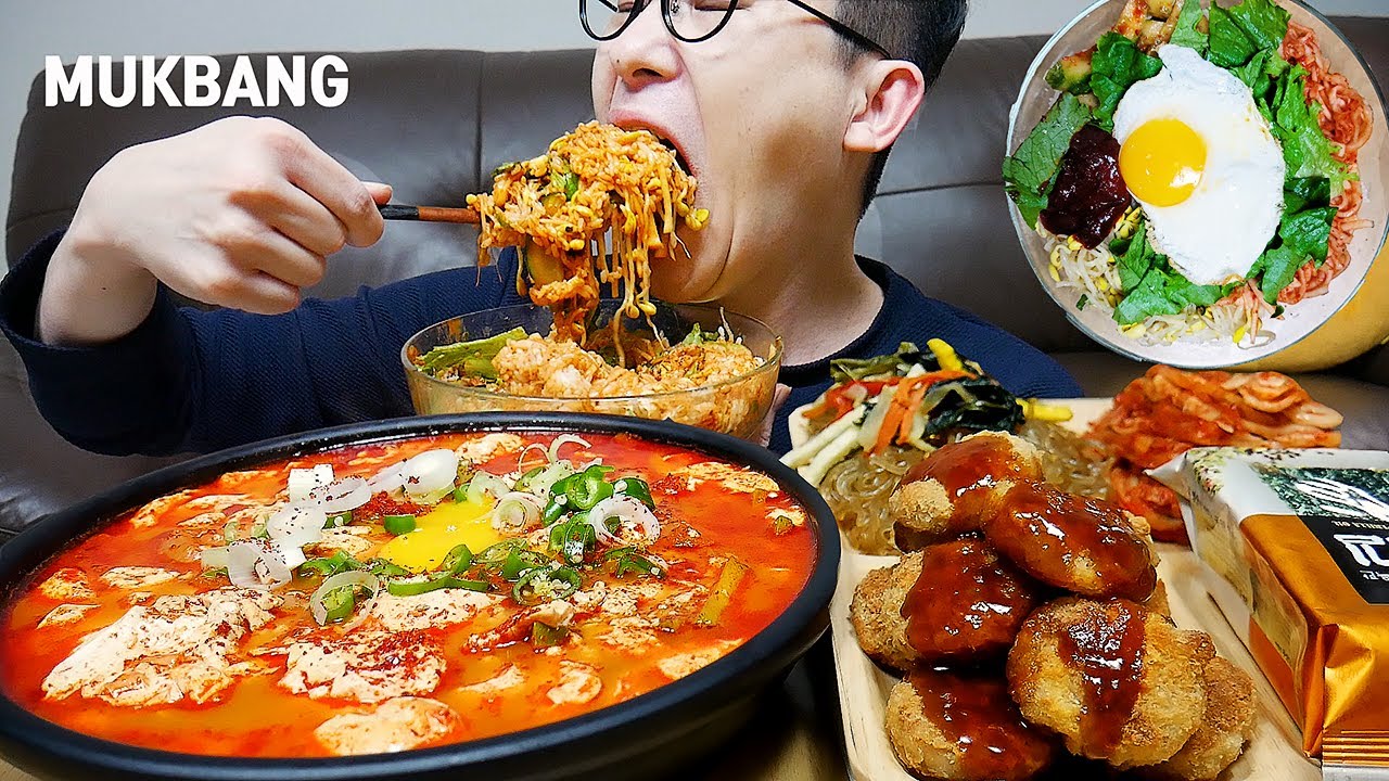 ASMR MUKBANGㅣKorean home made food,Spicy soft tofu stewㅣEATING SHOW
