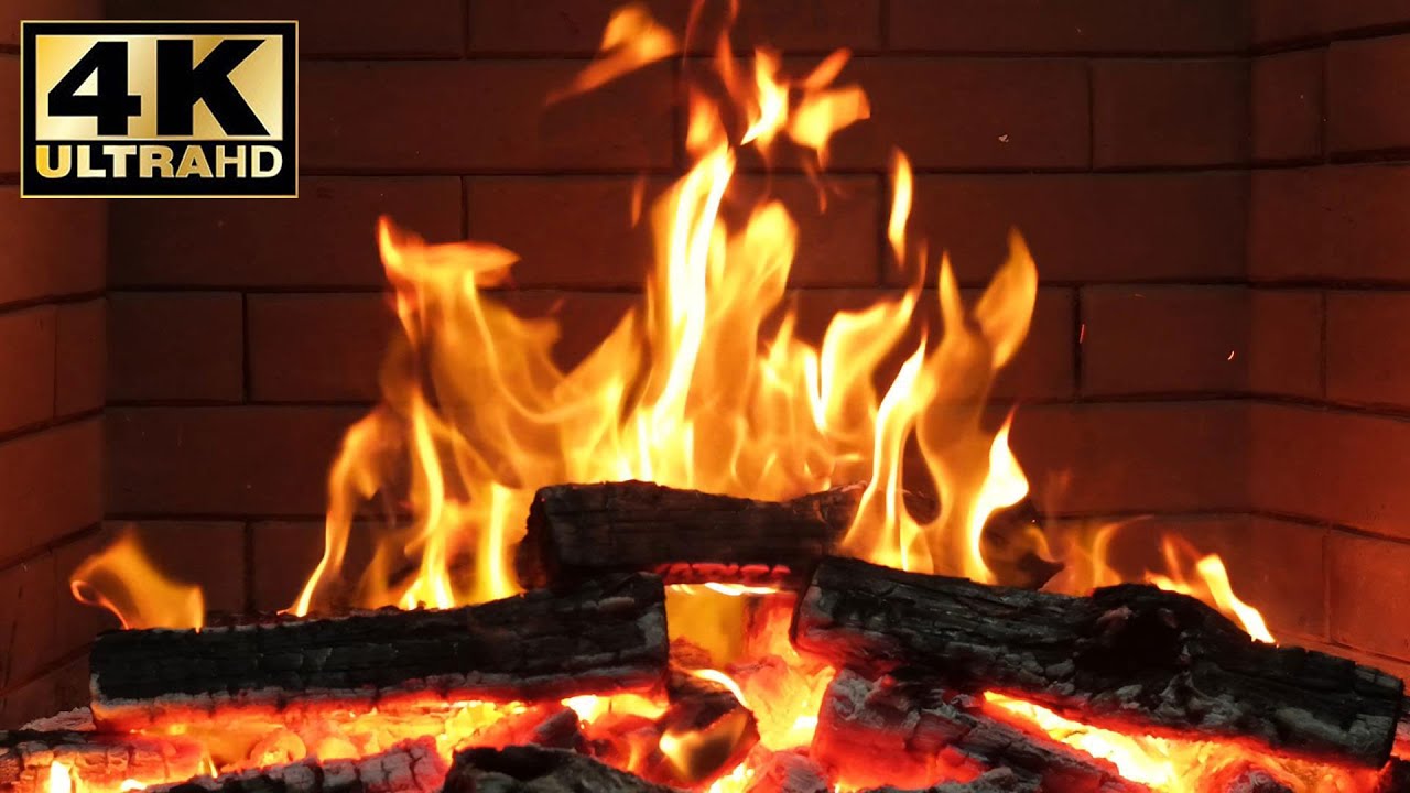 🔥 Peaceful Winter Fireplace Ambience 4K. Relaxing Fireplace Outdoors. Fireplace Video for Relaxatio