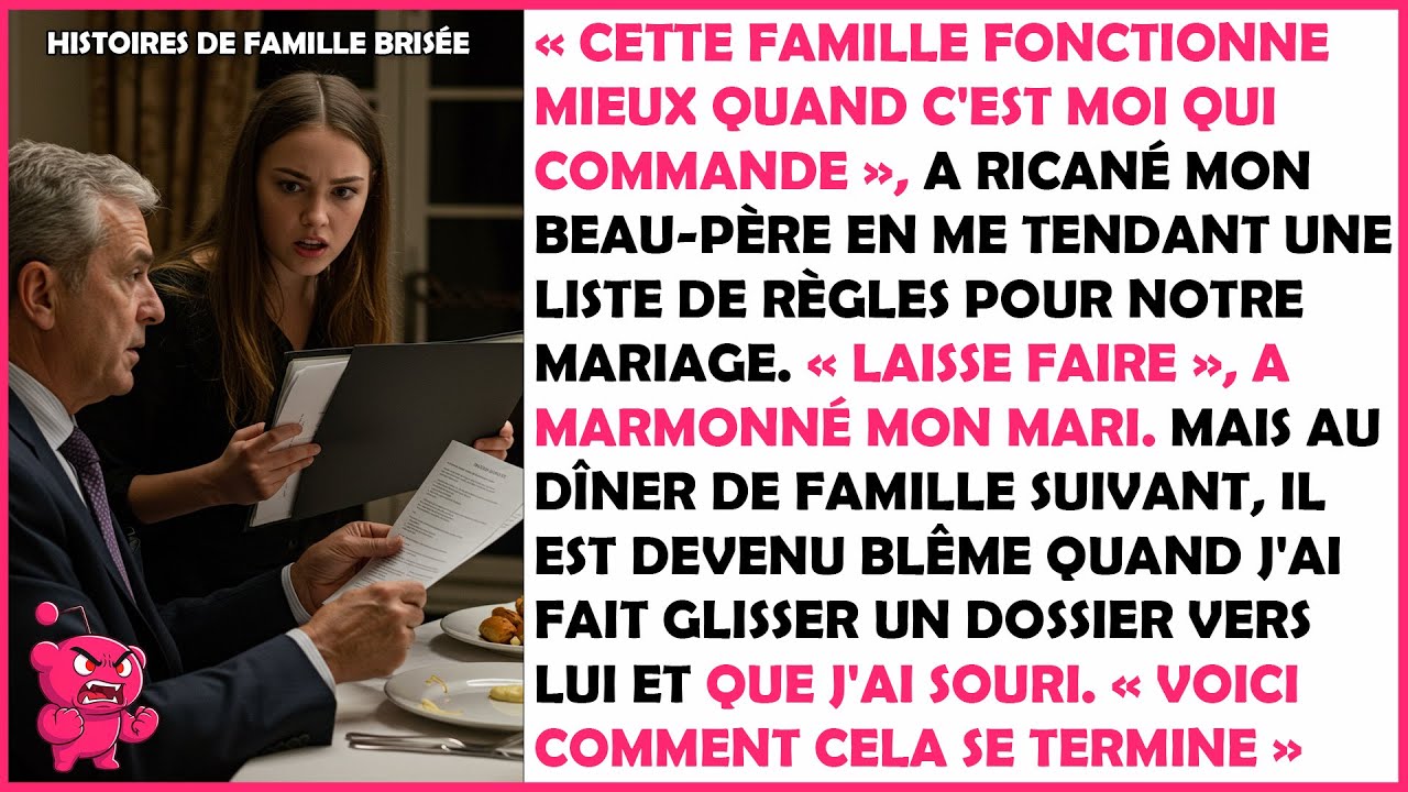 Mon beau-père dirigeait la famille de mon mari par la peur — jusqu'à ce que je le fasse taire...